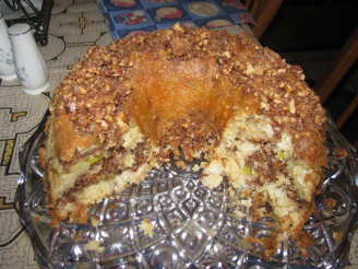 Apple Sour Cream Cinnamon Walnut Bundt Cake