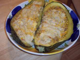 Zucchini Stuffed With Corn, Chilies and Cheese (Meatless)