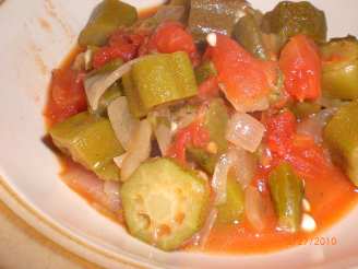 Okra and Tomatoes (A.k.a.  Okra Gumbo)