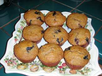 Honey Bran Blueberry Muffins