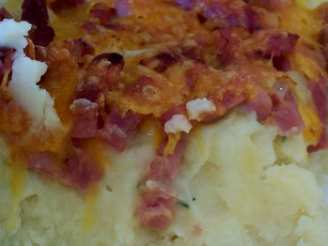 Instant Mashed Potato, Ham and Cheese Casserole