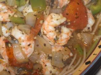 Spaghetti and Shrimp With Herb Sauce