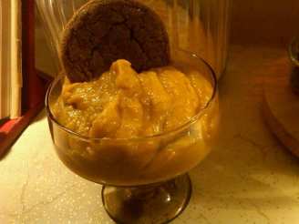 Pumpkin Pudding With Candied Ginger Whipped Cream