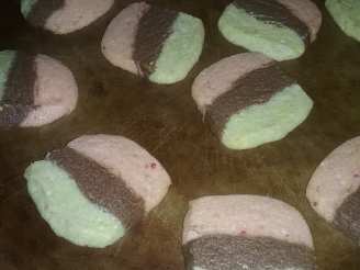 Colored Striped Icebox Cookies