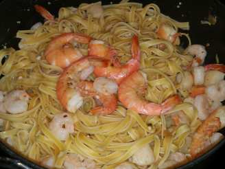 Seafood Linguini With White Wine Sauce