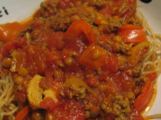 Curried Spaghetti Sauce With Lentils