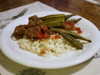 Bamya ( Lamb or Beef and Okra Stew)
