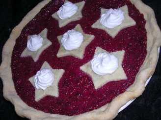 Raspberry Sour Cream Pie