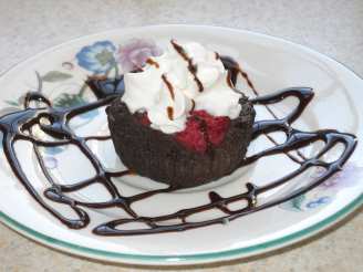 Flourless Chocolate-Raspberry Cakes