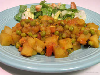Nepalese Potato, Tomato  and Pea Curry