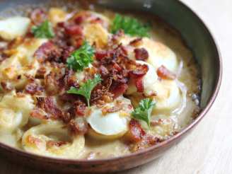 Scalloped Eggs and Bacon