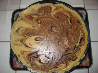 Fudge-Bottom Chocolate Marbled Coffee Cheesecake