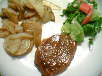 Oven Baked Beef or Pork Steak With Tangy Sauce