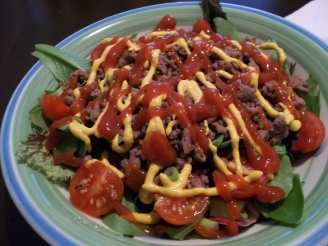 Low Carb " I'm Dying for a Burger" Salad