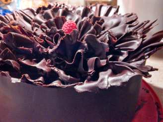 Chocolate Raspberry Ruffle Cake
