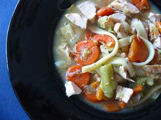 Crocked Chicken Noodle Stoup