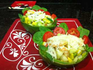 Shrimp & Scallop Salad in Avocado Cups