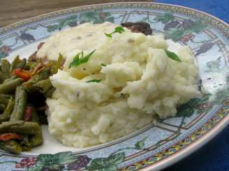 (Chive) Goat Cheese Mashed Potatoes