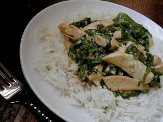 Garlic Curry Chicken & Spinach
