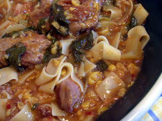 Country Ribs Slow Braised in Wine--With Noodles