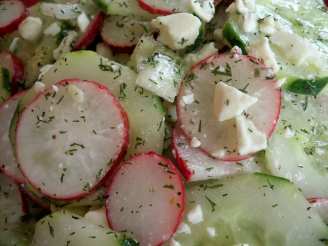 Cucumber Dill Salad With Radish and Feta
