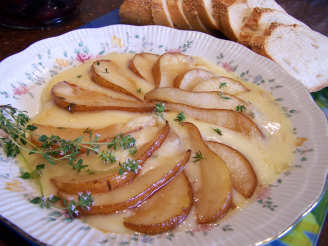 Brie With Roasted Pear and Thyme