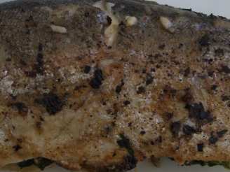 Trout Stuffed With Garlic and Spinach