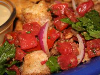 Panzanella Salad With Bacon, Tomato and Basil