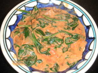 Tanzanian Curried Spinach With Peanut Butter