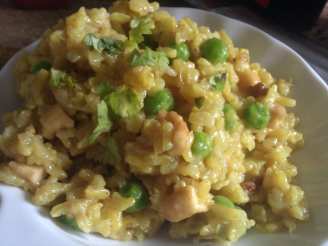 Vegetarian Cashew Rice With Peas