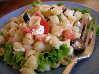 Greek Pasta Shells Salad