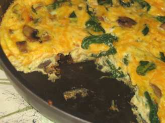 Veggie Frittata With Spinach and Mushrooms