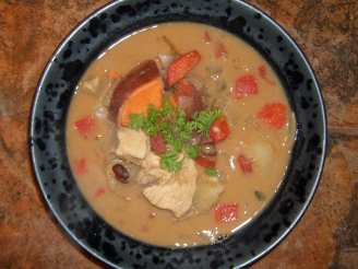African Style Chicken Peanut Soup With Potatoes