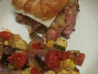 French Onion Sliced Steak Croissant Sandwich