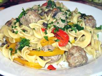 Italian Meatballs With Peppers