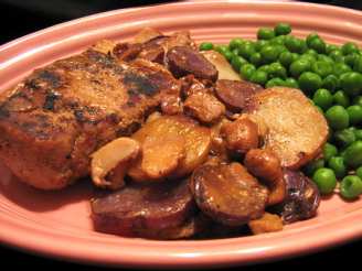 Russian Pork Chops and Potatoes in Sour Cream Sauce