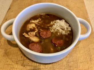 Reduced Fat Chicken and Sausage Gumbo