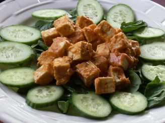 Pan Seared Tofu With Spicy Peanut Sauce