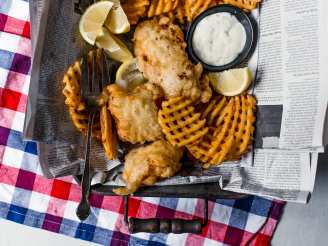 Real English Fish and Chips With Yorkshire Beer Batter