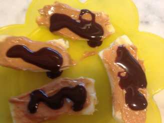 Banana With Peanut Butter & Chocolate Syrup