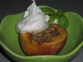 Baked Peaches Stuffed With Almonds