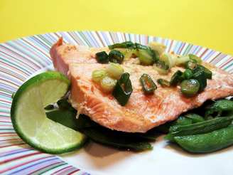 Steamed Salmon With Snow Peas