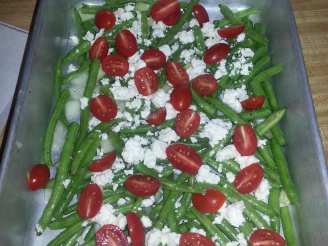 Baked Green Beans with Feta Cheese