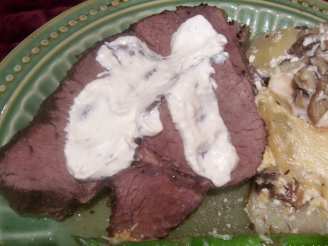 Crock Pot Roast Beef and Horseradish Sauce