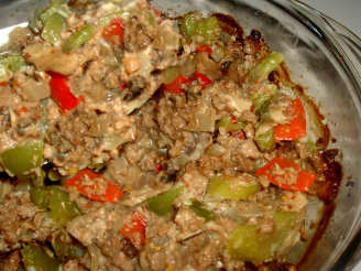 Vegetarian Meatless Pepper & Mushroom Casserole