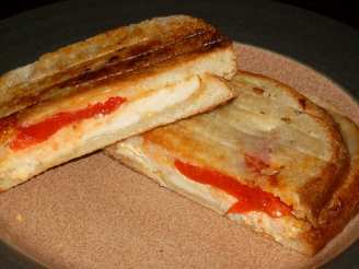 Chicken and Roasted Red Pepper Panini Style Sandwiches