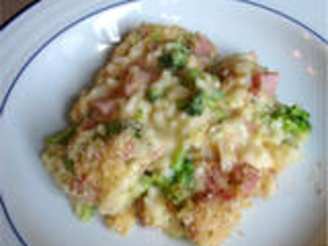 Ham Broccoli Rice and Cheese Casserole