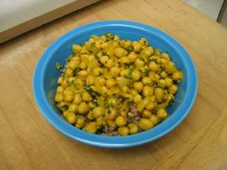 Curried Chickpeas With Cilantro