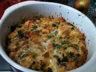 Ham and Cheese Bread Pudding