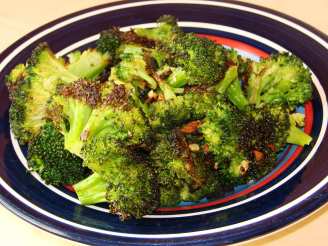 Garlic-Roasted Broccoli Drizzled With Balsamic Vinegar